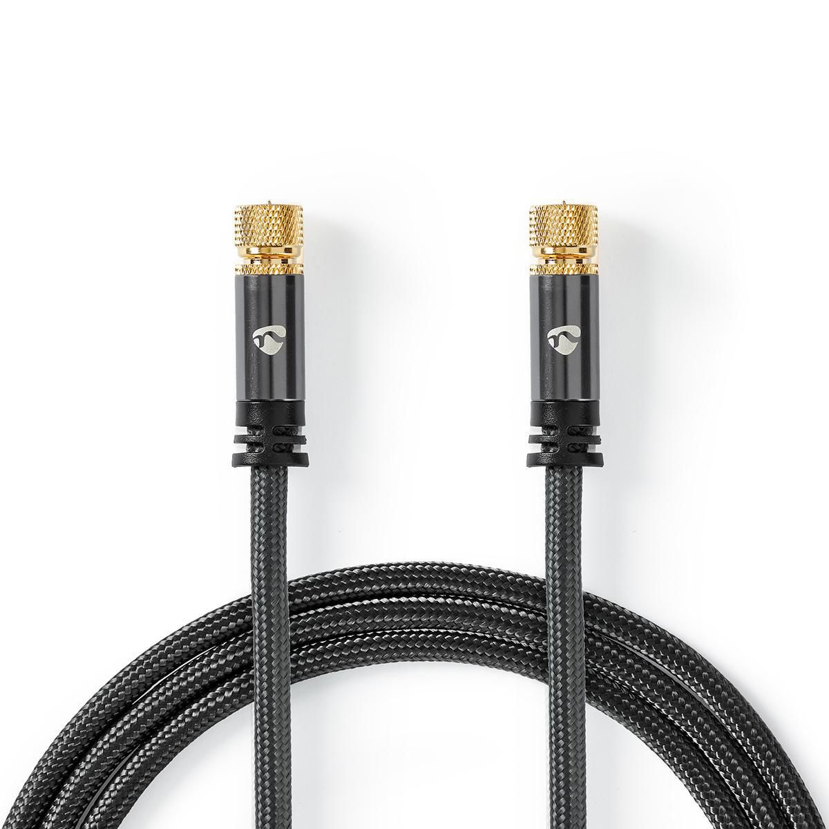 Nedis Coax Cable - 5m - F-Type Connectors - Grey