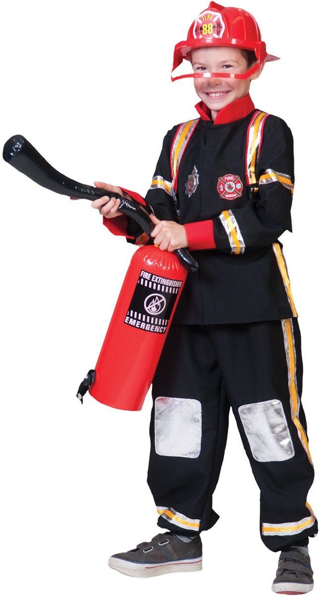 Funny Fashion Verkleedkostuum brandweer - Carnaval - Maat 140