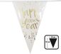 Boland Folievlaggenlijn 'Happy new year' Wit/Goud