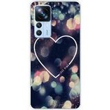 1001 coques Xiaomi Bedrukt siliconen hoesje compatibel met Xiaomi Mi 12T, Xiaomi Mi 12T Pro Coeur Love