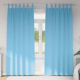 vidaXL Blackout Gordijnen met Ringen 2 st Lichtblauw 245 x 140 cm