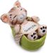 Nici Kat Slaapt In Mand Teddy 12 Cm Beige Kinderen