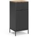 Vicco Halfhoge kast Eliza, Zwart/Viking Eik, 40 x 87 cm