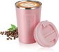 Ibenzoa® Thermos durable pour voyage avec double paroi et couvercle étanche - Rose