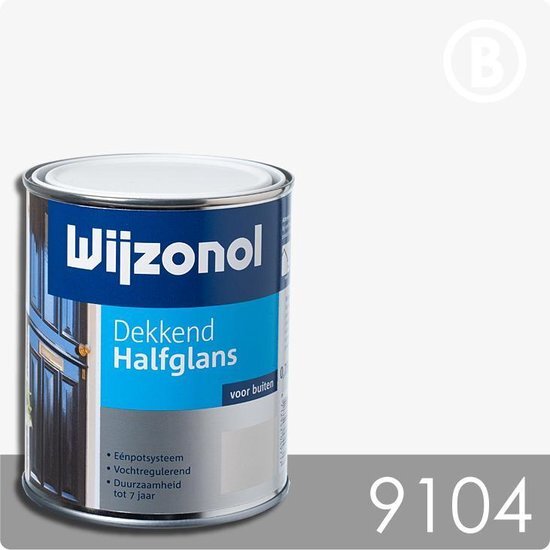 Wijzonol Dekkend Halfglans - 0,75l - RAL 9104 - Wit