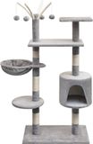 vidaXL Kattenkrabpaal met sisal krabpalen 125 cm grijs