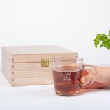 Boîte à thé avec son verre personnalisé