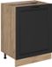 Vicco Keukenonderkast R-Line, Antraciet landelijk/Goudkleurig Eiken, 60 cm