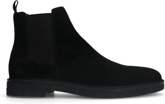 Manfield - Zwarte suède chelsea boots - Maat 45