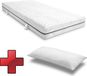 Sleezzz Smart 7 Zonen matelas visco-élastique, 90 x 200 cm, hauteur 18 cm, fermeté H3, avec Air Memory foam + CloudComfort Basic coussin microfibre, 40 x 80 cm