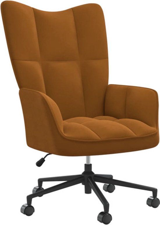 vidaXL Relaxstoel fluweel bruin