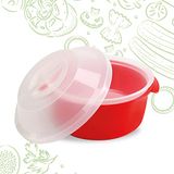 Cosmoplast Magnetronstoompan, rijstkoker Magnetronpasta. 100% gemaakt in Italië