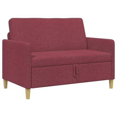 vidaXL Sofa met Opbergruimte Wijnrood 122 x 78 x 87 cm Polyester