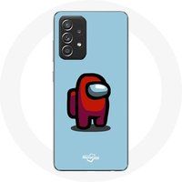 Maniacase Hoesje voor Samsung Galaxy A52 Among Us video game blauwe achtergrond