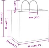 vidaXL Papieren zakken 250 st met hengsels 32x22x28 cm roze