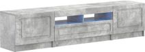 vidaXL - LED - tv-meubel - UTRECHT - 3 - st - Betongrijs - Bewerkt - hout