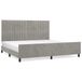 vidaXL Bedframe zonder matras, lichtgrijs, 200x200 cm, fluweel
