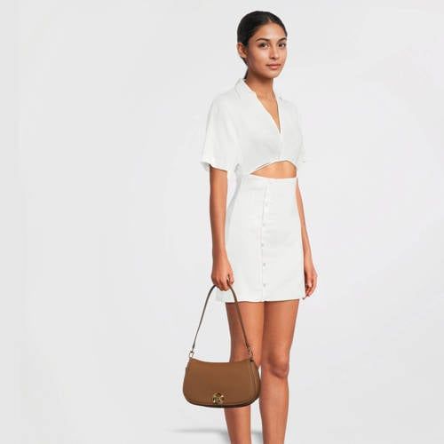 Michael Kors leren schoudertas Nolita cognac