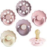 FRIGG Fopspenen - 6-Pack - Blooming Love - Latex - 0-6 Mnd