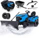 THUNDER® HW-TR-452 Tracteur-tondeuse 452cc - Chasse-neige + Remorque + Chaînes à neige + Housse