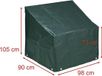 Cm Barbecue beschermhoes - groen - polyester - waterafstotend - 105 x 76 x 81 cm