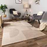 Paco Home Vloerkleed Woonkamer Laagpolig Patroon Abstract Patroon Geometrisch 3D 160x230 cm