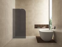 Wiesbaden Curvea Inloopdouche 80 x 200 cm - Nano Rookglas