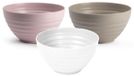Plasticforte bols - 9x pièces - rose/blanc/beige - plastique - 15 x 8 cm