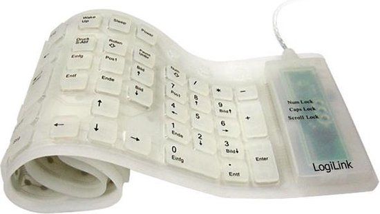 LogiLink ID0018 Toetsenbord QWERTY Wit Bedraad