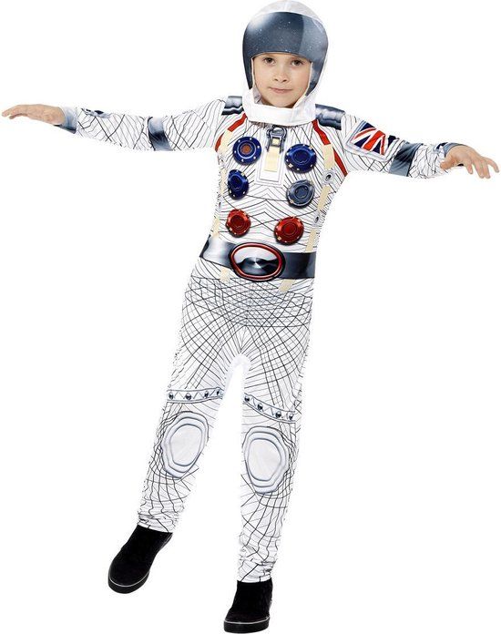 Smiffys Kinder Spaceman Ruimtevaart Kostuum - Maat M - Wit