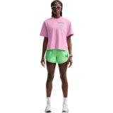 NIKE Functioneel shirt 'Swift' grijs / neongroen / rosa