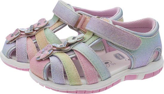 Chicco Meisjes Sandalen met Klittenband - Maat 24 - Multicolor - Platte sandalen - Lente/Zomer 2024