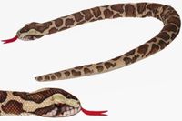 Cornelissen Pluche gevlekte Birmese python - slangen knuffel - 150 cm - speelgoed