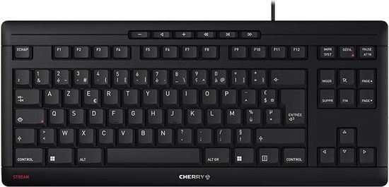 CHERRY STREAM KEYBOARD TKL - AZERTY Frans - Zwart