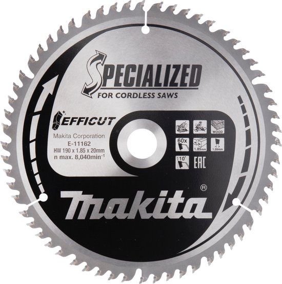 Makita Cirkelzaagblad voor Hout - Ø 190mm - 60T - E-11162