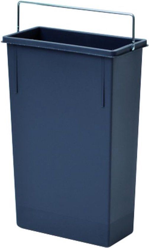 Hailo losse afvalemmer 7 liter - Donkergrijs - RVS - 2 jaar garantie