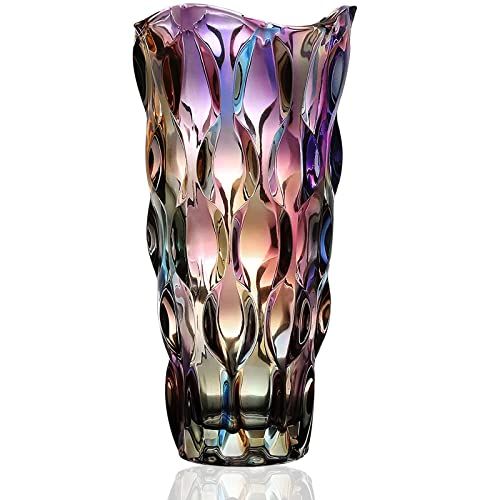 Hey_you Glazen bloemenvaas, moderne minimalistische vaas Nordic Glass Floral handgemaakte bloemarrangement decoratie hydrocultuur ornament voor thuis eettafel, cadeau voor bruiloft, housewarming party