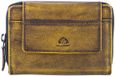 GREENBURRY portemonnee Destressed RV-Wallet RFID Dirty Yellow mosterdgeel