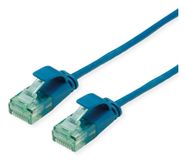 Roline RM UTP DataCenter Patchkabel Cat.6A (Klasse EA), extra dun, blauw, 0,3 m