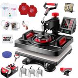 OEM Transferpers 30x38 cm, 8-in-1, 360° draaibaar, geschikt voor T-shirts en meer