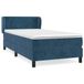 vidaXL Lit boxspring avec matelas, bleu foncé, 90x190 cm, velours