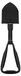 Merkloos Opvouwbare Schop - Draagbaar Gereedschap - Staal - 46 x 11,5 cm - 680 gram - Voor Kamperen/Jagen - Schep