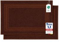 Komfortec Badmat - 2 stuks - 50x70 cm - 100% Katoen - Bruin
