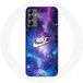 Nike Hoesje voor Samsung Galaxy A14 5G Logo Wit Gekleurde Ruimte Maniacase