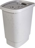 Rotho Wasbox - Design 55 l Bloemen Cool Grijs