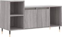 vidaXL Meuble TV, gris Sonoma, 100x35x55 cm, panneau de particules