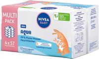 Nivea Baby Aqua 99% Pure Water Wipes - 4 x 57 Pieces