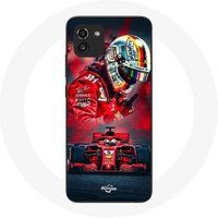 Maniacase Etui voor Samsung Galaxy A03 Formule 1 Sebastian Vettel F1 Driver Red