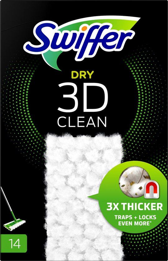 Swiffer Dry 3D Clean Stofwisdoekjes - Navulling - 14 stuks