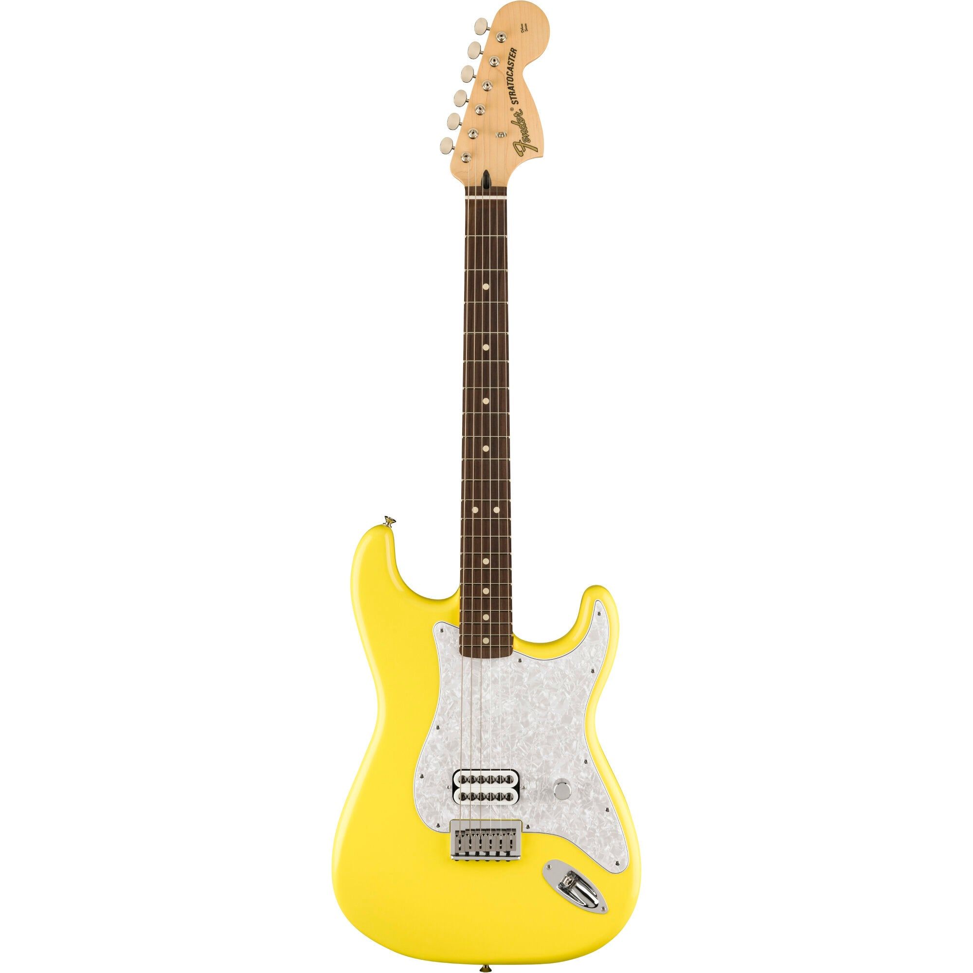 Fender Tom DeLonge Stratocaster RW Graffiti Yellow elektrische gitaar